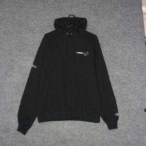 Champion NASCAR Pizza Graphic Hoodie Mens L Black S700 BK Racing Sweatshirt